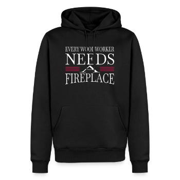 quote present idea - Männer Premium Bio Hoodie - Schwarz - Vorne - Nico (187cm)