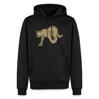 Faune - Sweat à capuche Premium bio Homme - noir - Devant - Nico (187cm)