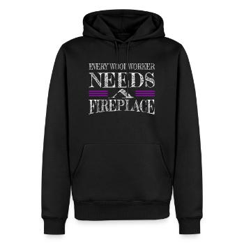 funny carpenter quotes best forest work - Men’s Premium Organic Hoodie - black - Front - Nico (187cm)
