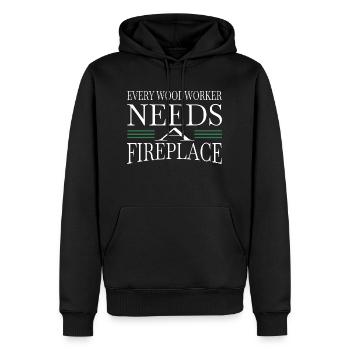 chainsaw grab the carpenters fun bday - Männer Premium Bio Hoodie - Schwarz - Vorne - Nico (187cm)