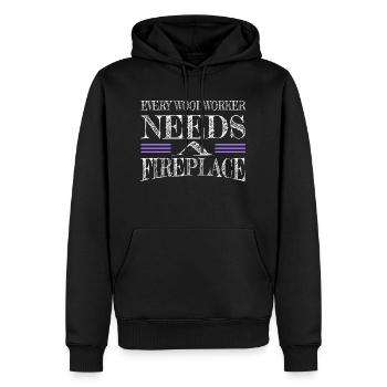 charpentier drôle dictons marteau-piqueur - Sweat à capuche Premium bio Homme - noir - Devant - Nico (187cm)