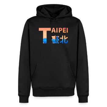 Taipei - Männer Premium Bio Hoodie - Schwarz - Vorne - Nico (187cm)
