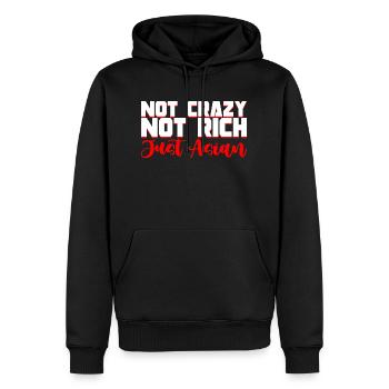 Not Crazy Not Rich Just Asian 2 - Men’s Premium Organic Hoodie - black - Front - Nico (187cm)