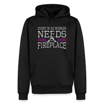 déclaration disant joyeux maçon abattage - Sweat à capuche Premium bio Homme - noir - Devant - Nico (187cm)