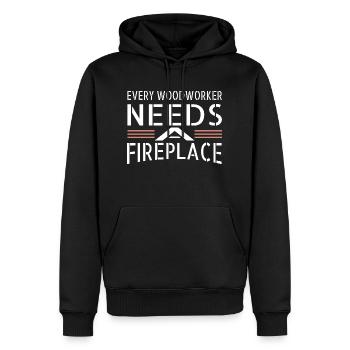drôles dictons charpentier plombier idée cadeau blagues - Sweat à capuche Premium bio Homme - noir - Devant - Nico (187cm)