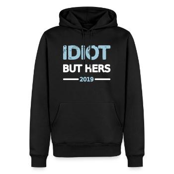 Idiot Couple 2019 Homme Design Motif Grunge Vecteur - Sweat à capuche Premium bio Homme - noir - Devant - Nico (187cm)