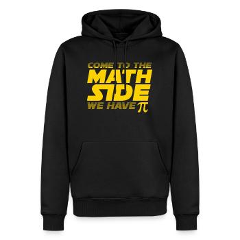 MATH SIDE - Men’s Premium Organic Hoodie - black - Front - Nico (187cm)