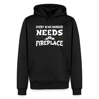birthday carpenter work tshirts chainsaw carpenter - Männer Premium Bio Hoodie - Schwarz - Vorne - Nico (187cm)