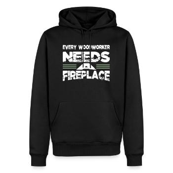 charpentier chemises bébé et tout-petit tronçonneuse - Sweat à capuche Premium bio Homme - noir - Devant - Nico (187cm)