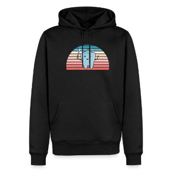 Hygiéniste Retro Sunset Assistant dentaire - Sweat à capuche Premium bio Homme - noir - Devant - Nico (187cm)