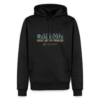 Immobilienmakler Makler Beruf Immobilien - Männer Premium Bio Hoodie - Schwarz - Vorne - Nico (187cm)