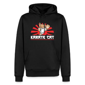 Karate Black Belt Gi Uniform - Männer Premium Bio Hoodie - Schwarz - Vorne - Nico (187cm)