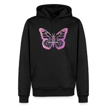 HSP - Personne très sensible - Sweat à capuche Premium bio Homme - noir - Devant - Nico (187cm)