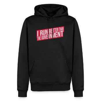 mieux fonctionner que le gouvernement - Sweat à capuche Premium bio Homme - noir - Devant - Nico (187cm)