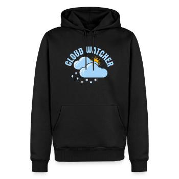Cloud Watcher Meteorology Weather - Men’s Premium Organic Hoodie - black - Front - Nico (187cm)