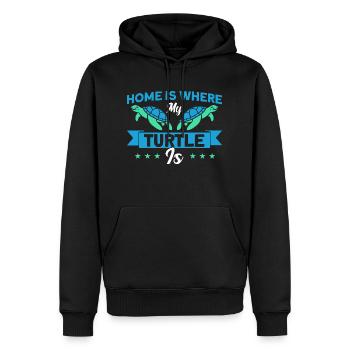 Sea turtle Turtle turtles Liebhab - Men’s Premium Organic Hoodie - black - Front - Nico (187cm)