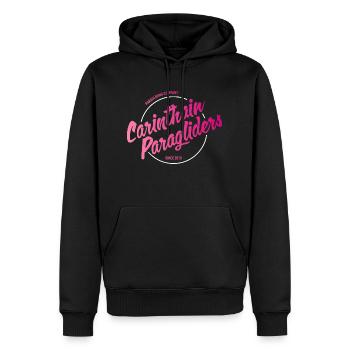 Carinthian Paragliders since 2010 - Men’s Premium Organic Hoodie - black - Front - Nico (187cm)