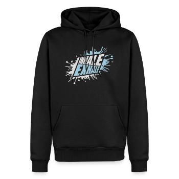 Inspirez expirez Yoga citation - Sweat à capuche Premium bio Homme - noir - Devant - Nico (187cm)