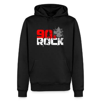 Amateur de musique rock vintage des années 90 - Sweat à capuche Premium bio Homme - noir - Devant - Nico (187cm)