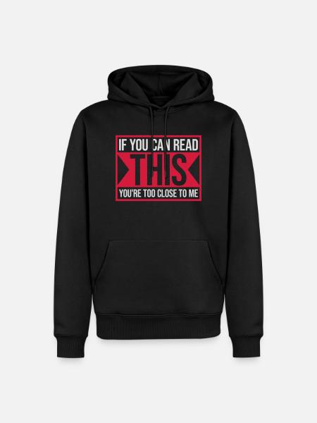 too close to me - Men’s Premium Organic Hoodie - black