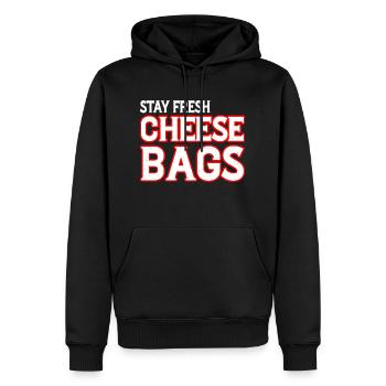 Stay Fresh Cheese Bags 29 - Sweat à capuche Premium bio Homme - noir - Devant - Nico (187cm)