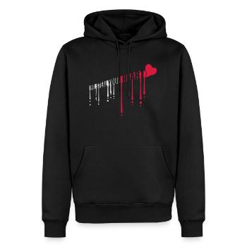 mr steal your heart - Men’s Premium Organic Hoodie - black - Front - Nico (187cm)