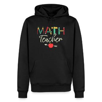 Math Teacher Student School Education - Men’s Premium Organic Hoodie - black - Front - Nico (187cm)