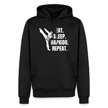 Hapkido Judo Kampfsport Aikido Kampfkunst Karate - Männer Premium Bio Hoodie - Schwarz - Vorne - Nico (187cm)
