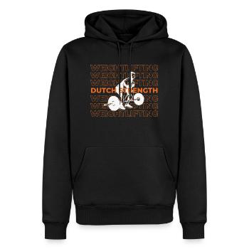 Dutch Strength Gewichtheben - Männer Premium Bio Hoodie - Schwarz - Vorne - Nico (187cm)
