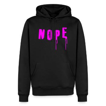 NOPE - ne soyez pas un béni-oui-oui! - Sweat à capuche Premium bio Homme - noir - Devant - Nico (187cm)
