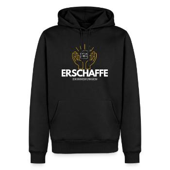 Erschaffe Erinnerungen - Männer Premium Bio Hoodie - Schwarz - Vorne - Nico (187cm)