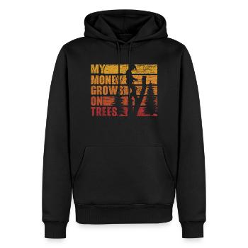 Mein Geld wächst auf Bäumen Arboriculture Arborist - Männer Premium Bio Hoodie - Schwarz - Vorne - Nico (187cm)