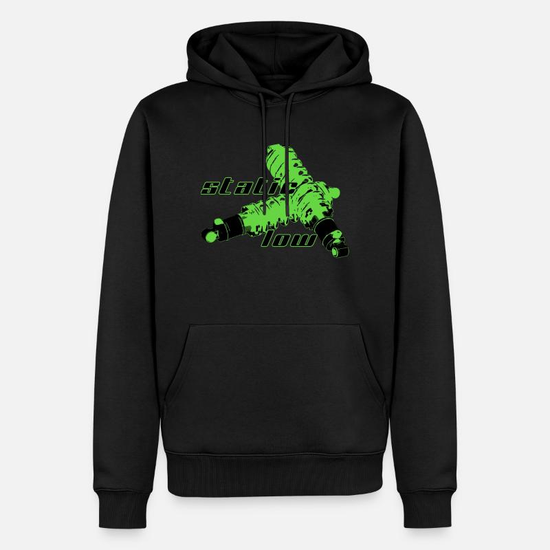 staticlow 4 - Männer Premium Bio Hoodie - Schwarz