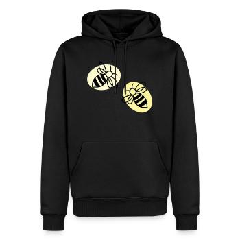 Bienen - Männer Premium Bio Hoodie - Schwarz - Vorne - Nico (187cm)