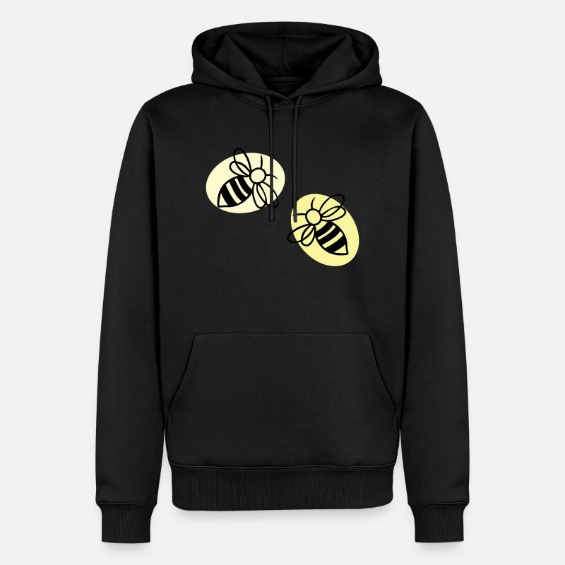 Bienen - Männer Premium Bio Hoodie - Schwarz