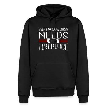 Present Idea Carpenter Humor - Men’s Premium Organic Hoodie - black - Front - Nico (187cm)