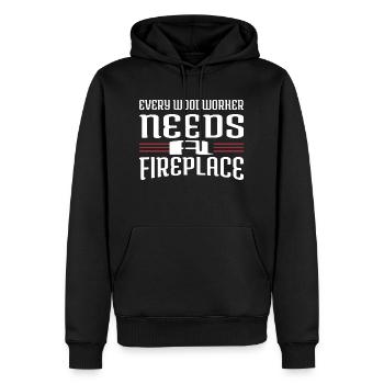 Dictons de coupe Permet de jouer aux t-shirts de charpentier - Sweat à capuche Premium bio Homme - noir - Devant - Nico (187cm)