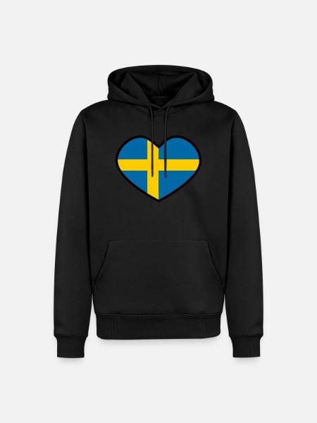 Sweden heart - Men’s Premium Organic Hoodie - black