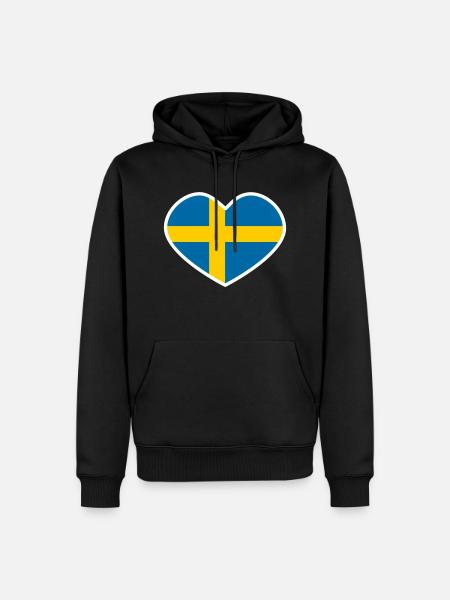 Sweden heart - Men’s Premium Organic Hoodie - black