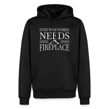 chop wood carpenter hoodies and sweatshirts - Männer Premium Bio Hoodie - Schwarz - Vorne - Nico (187cm)