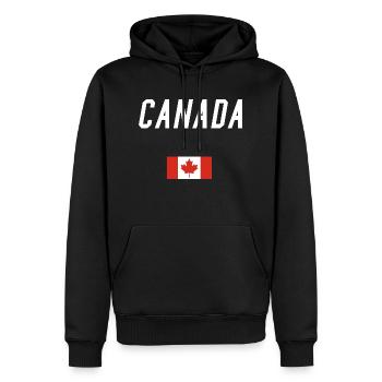 Canada - Sweat à capuche Premium bio Homme - noir - Devant - Nico (187cm)