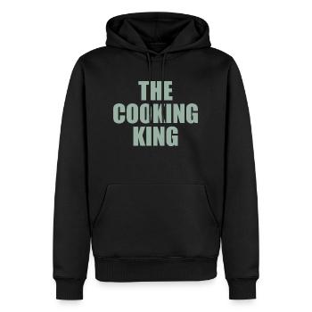 the cooking king - Männer Premium Bio Hoodie - Schwarz - Vorne - Nico (187cm)