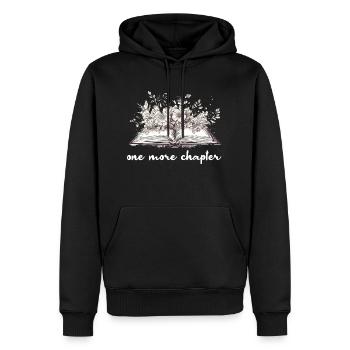One More Chapter Book With Flowers - Men’s Premium Organic Hoodie - black - Front - Nico (187cm)
