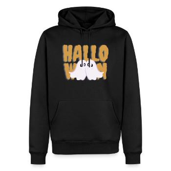 Halloween I Geist I Herbst - Männer Premium Bio Hoodie - Schwarz - Vorne - Nico (187cm)