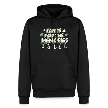 Reißzähne für die Erinnerungen - Männer Premium Bio Hoodie - Schwarz - Vorne - Nico (187cm)