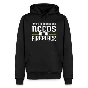 génial drôle de travail de la forêt cutter - Sweat à capuche Premium bio Homme - noir - Devant - Nico (187cm)