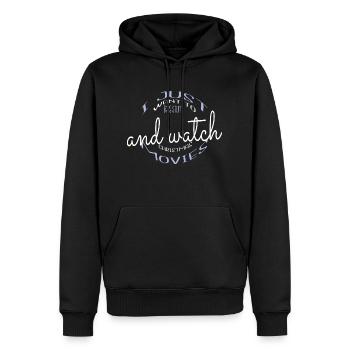 Blague Dino Mignon Dinosaure Fan Geek Dictons Muffin - Sweat à capuche Premium bio Homme - noir - Devant - Nico (187cm)