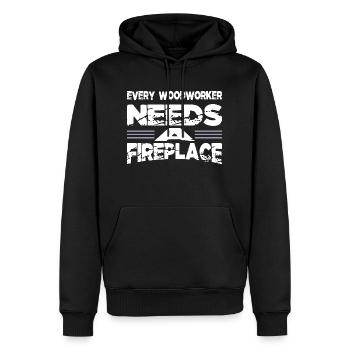 gift idea carpenter tree feller arboriculturist - Männer Premium Bio Hoodie - Schwarz - Vorne - Nico (187cm)