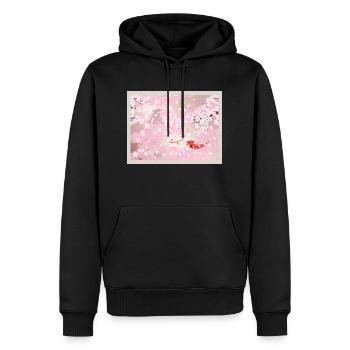 Koi Harmony: A New Year Bloom 2024 Koi - Men’s Premium Organic Hoodie - black - Front - Nico (187cm)