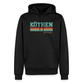 Köthen, Allemagne, Saxe - Sweat à capuche Premium bio Homme - noir - Devant - Nico (187cm)